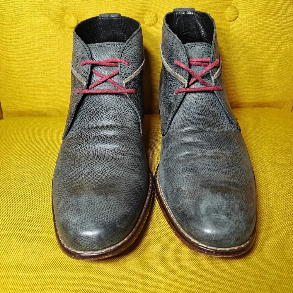Cole Haan Colton Gray Leather Chukka Desert Retro Casual Boots Men's Shoe Sz 11M